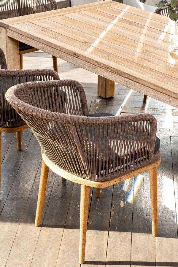 Обеденная группа на 6 персон Мадейра коричневая из дуба 4sis