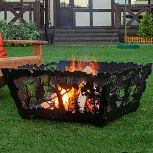 Кованая костровая чаша Клён канадский с функцией мангала Garden Кованая костровая чаша Клён канадский с функцией мангала Garden