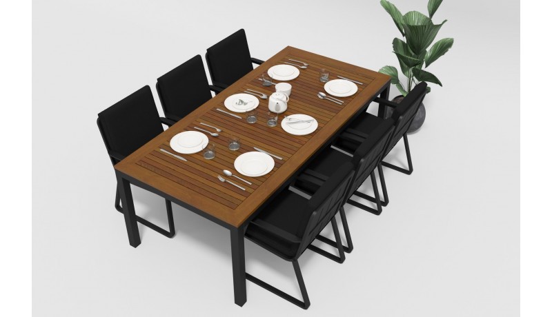 Стол Bella 200 черный Gardenini