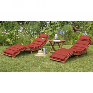 Комплект шезлонги и столик AFM-803A-T133 Beige-Terracotta Афина