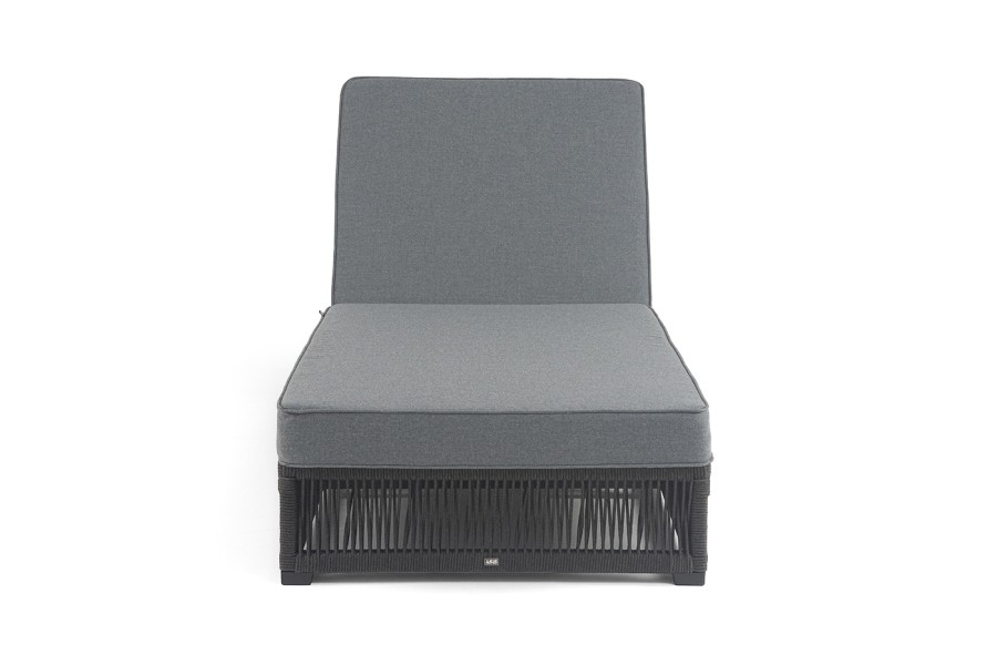 Шезлонг Ривьера роуп темно-серый круглый 4sis