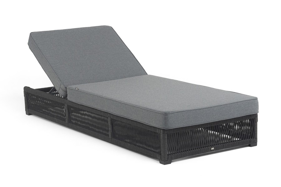 Шезлонг Ривьера роуп темно-серый круглый 4sis