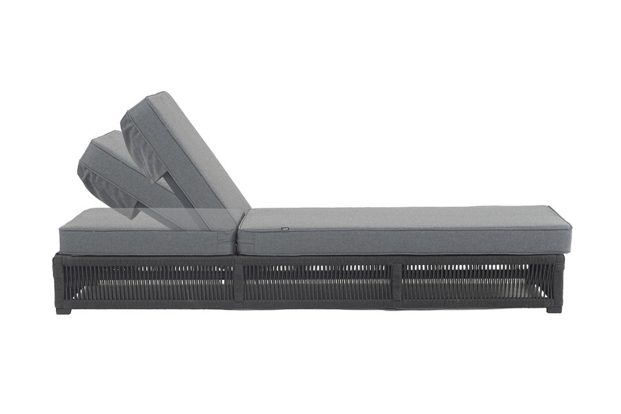 Шезлонг Ривьера роуп темно-серый круглый 4sis