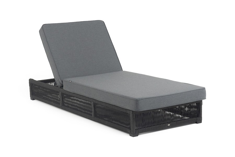 Шезлонг Ривьера роуп темно-серый круглый 4sis