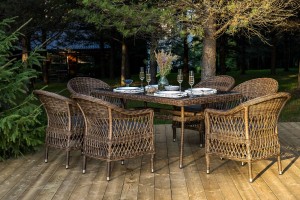 Обеденная группа Амароне 6 коричневая 4sis