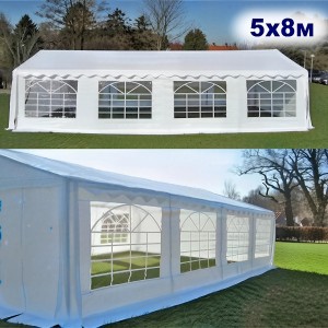 Шатер-павильон 5х8 м с окнами Афина Шатер-павильон 5х8 м с окнами Афина