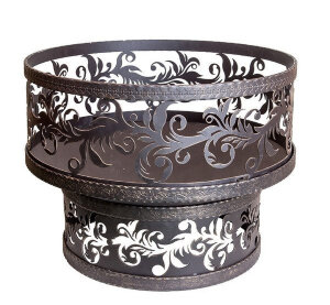 Кованая костровая чаша Русские узоры (с функцией мангала) Кованая костровая чаша Русские узоры (с функцией мангала)