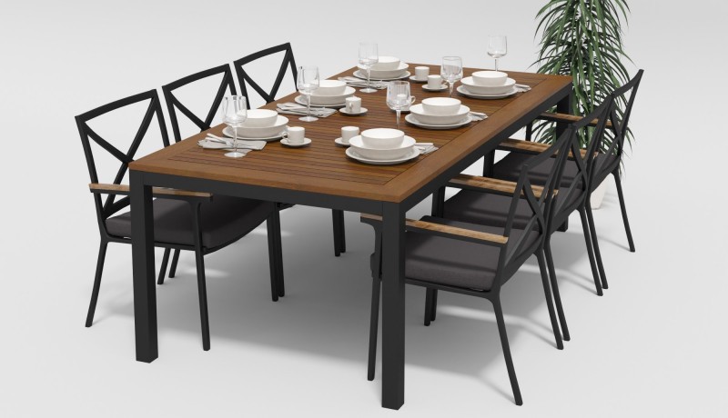 Стол Bella 220 черный Gardenini