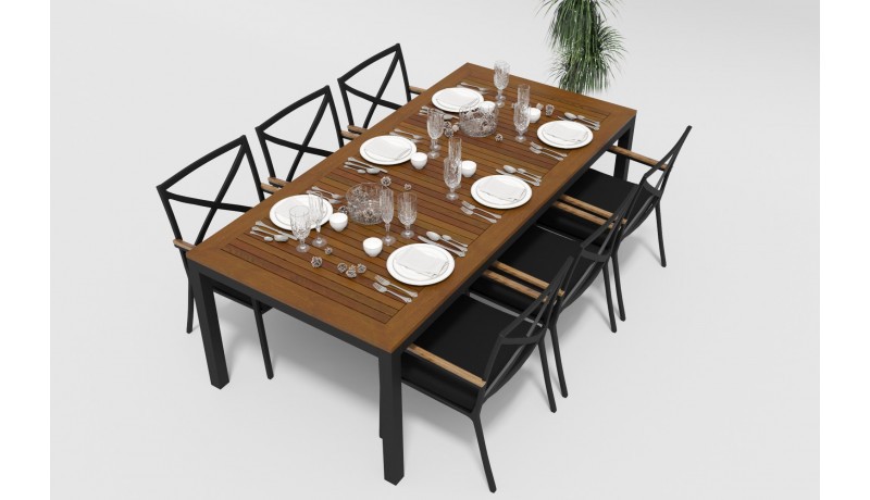 Стол Bella 220 черный Gardenini