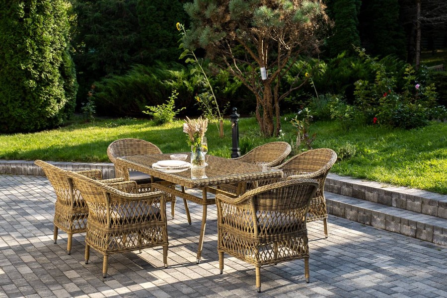 Обеденная группа Амароне 6 соломенная 4sis