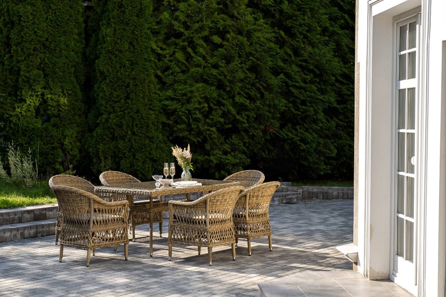 Обеденная группа Амароне 6 соломенная 4sis