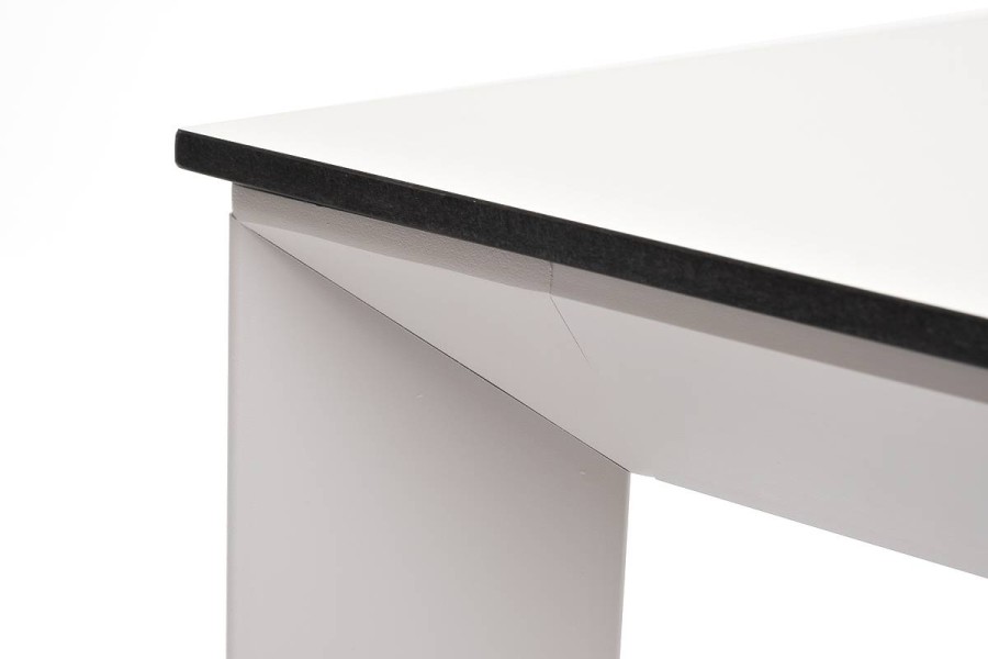 Обеденный стол Венето 160 из HPL молочный 4sis