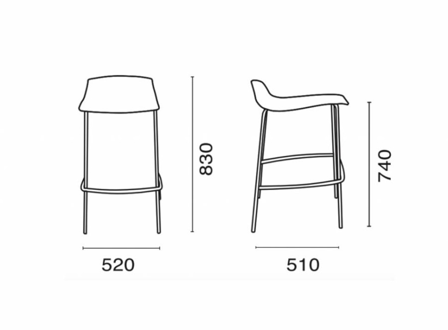 Табурет пластиковый барный X-Treme BSS Pro тортора Garden