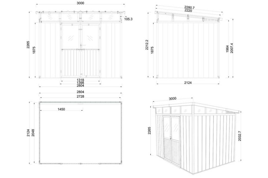 Садовое строение из ДПК Defender 9х7 Garden