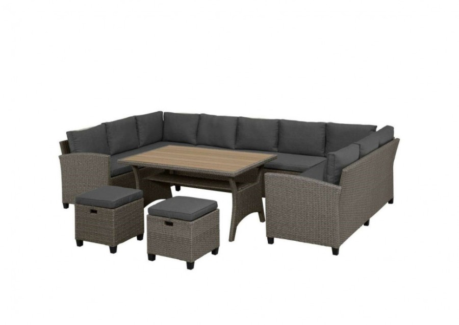 Комплект плетеной мебели AFM-370A Dark Grey Афина