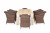 Обеденная группа Арбаро C коричневая 4sis