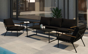 Лаунж зона Calma long черная Gardenini Лаунж зона Calma long черная Gardenini