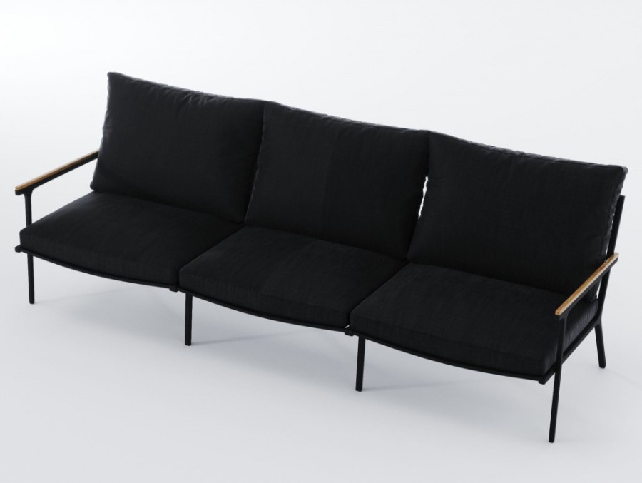 Лаунж зона Calma long черная Gardenini 