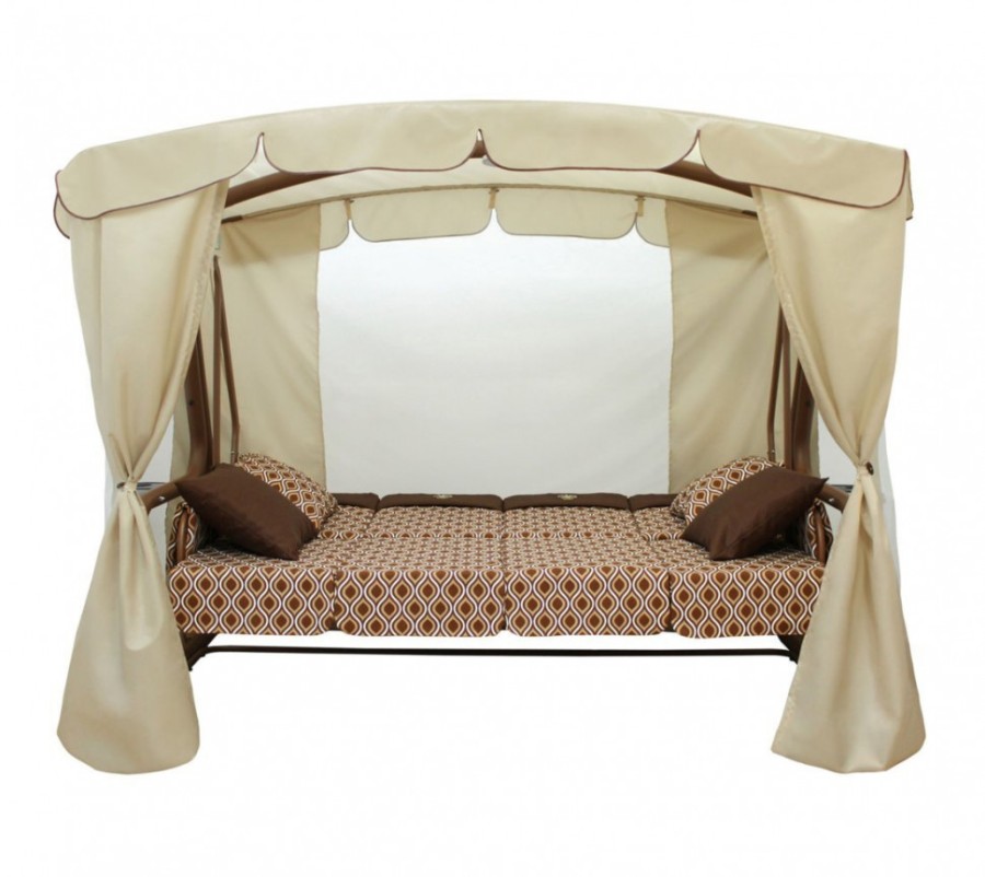 Садовые качели четырехместные Монарх 2020 шоколад Garden