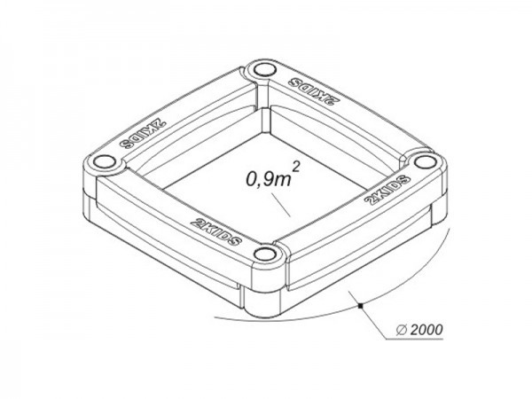 Разборная песочница 4 элемента 2 Kids