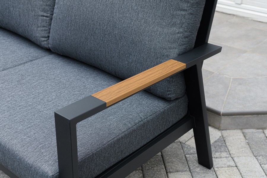 Лаунж-зона 4-местная из алюминия Орхидея, цвет темно-серый 4sis