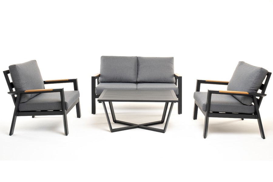 Лаунж-зона 4-местная из алюминия Орхидея, цвет темно-серый 4sis