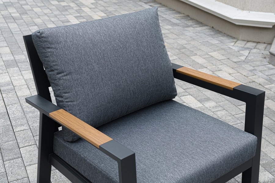 Лаунж-зона 4-местная из алюминия Орхидея, цвет темно-серый 4sis