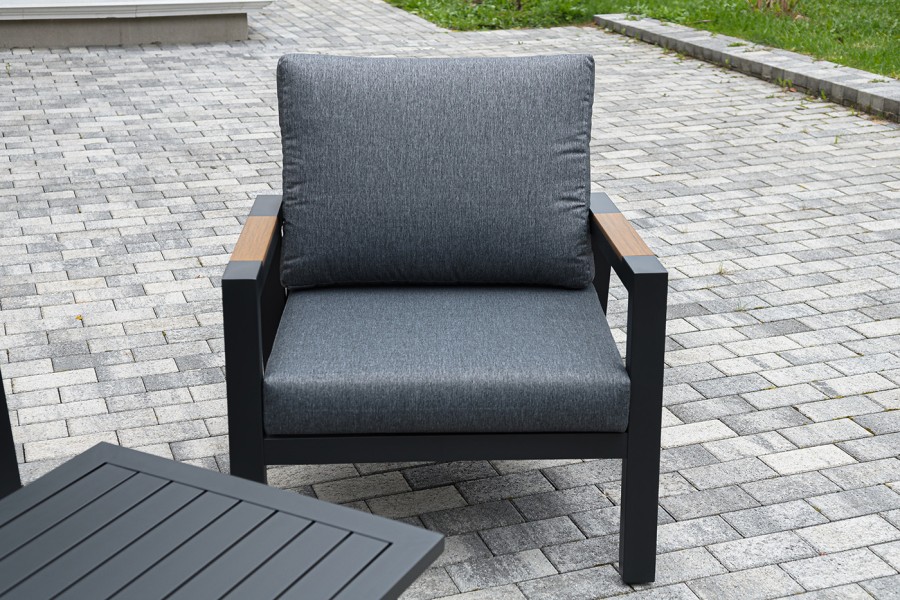 Лаунж-зона 4-местная из алюминия Орхидея, цвет темно-серый 4sis