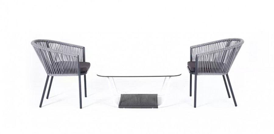 Кофейный набор Марсель из роупа серый 4sis