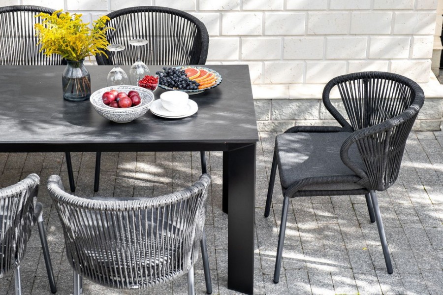 Обеденный стол Венето 160 из HPL серый гранит 4sis