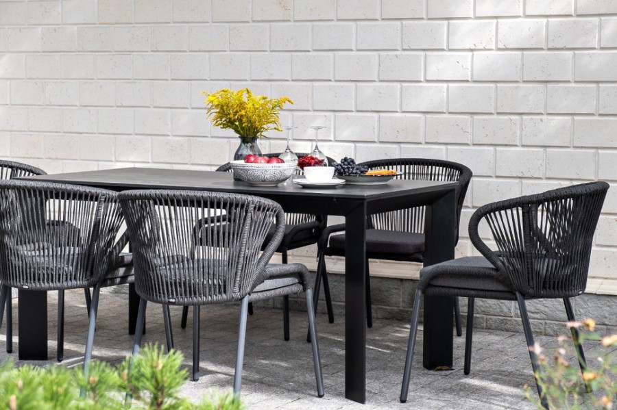 Обеденный стол Венето 160 из HPL серый гранит 4sis