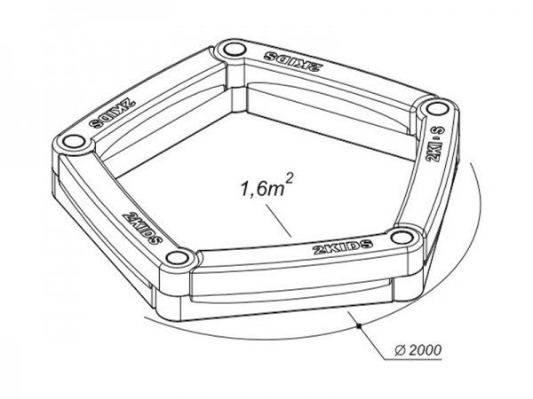 Разборная песочница 5 элементов 2 Kids