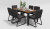 Обеденная группа Bella Voglie 180 антрацит Gardenini