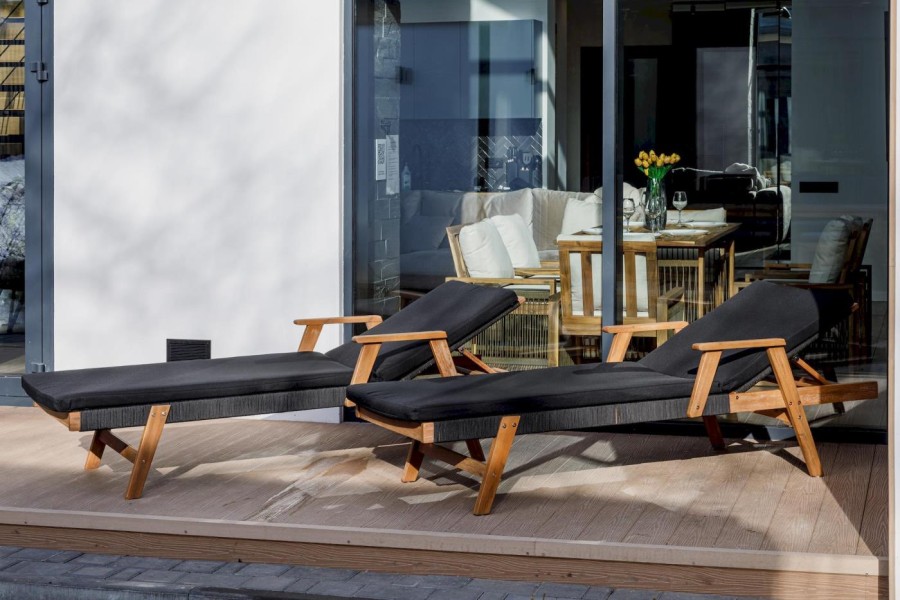 Шезлонг-лежак из акации Michelle Sunlounge Royal Family