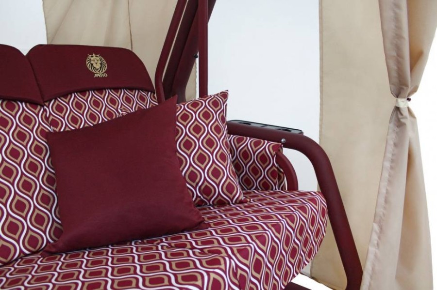 Садовые качели четырехместные Монарх, бордо Garden