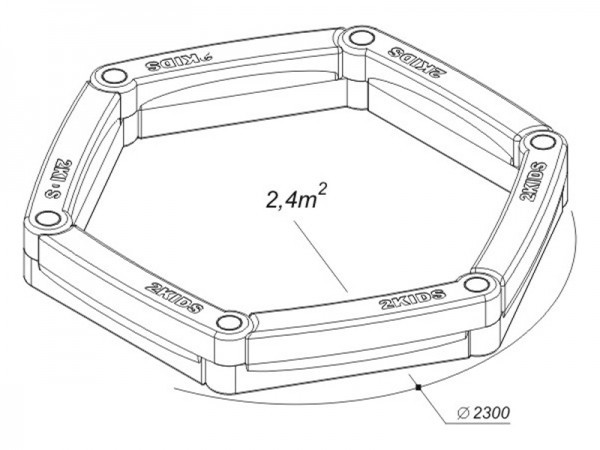 Разборная песочница 6 элементов 2 Kids