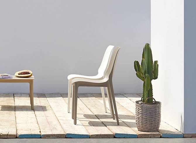 Стул пластиковый Ginevra лен Scab Design 