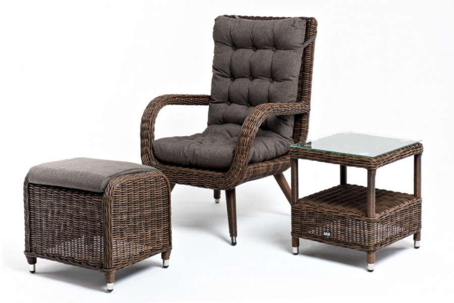 Кресло из искусственного ротанга Толедо Brown 4sis