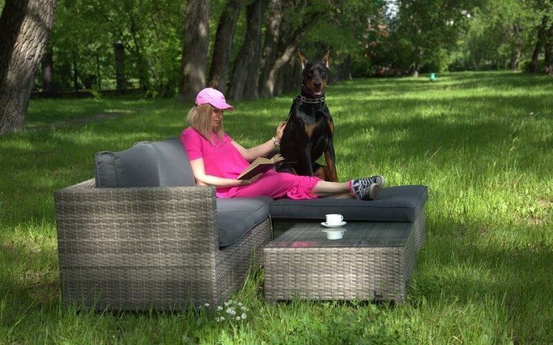 Угловой комплект VICKY из искусственного ротанга Royal Family