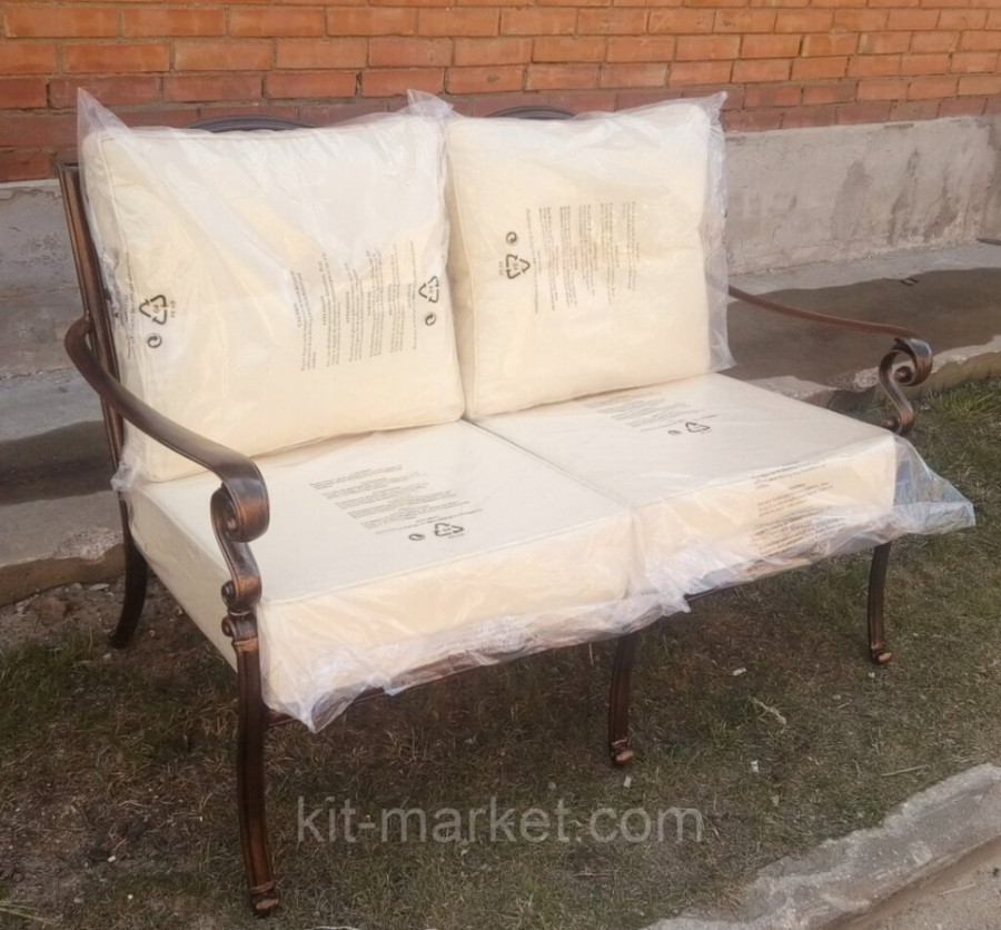 Диван двухместный из литого алюминия Venice Кит Маркет