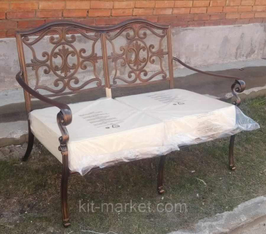 Диван двухместный из литого алюминия Venice Кит Маркет