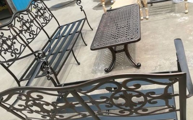 Диван двухместный из литого алюминия Venice Кит Маркет