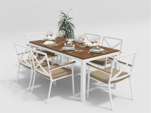 Обеденная группа Bella Calma 220 бежевая Gardenini