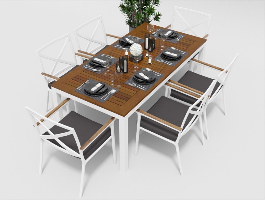 Обеденная группа Bella Calma 220 бежевая Gardenini