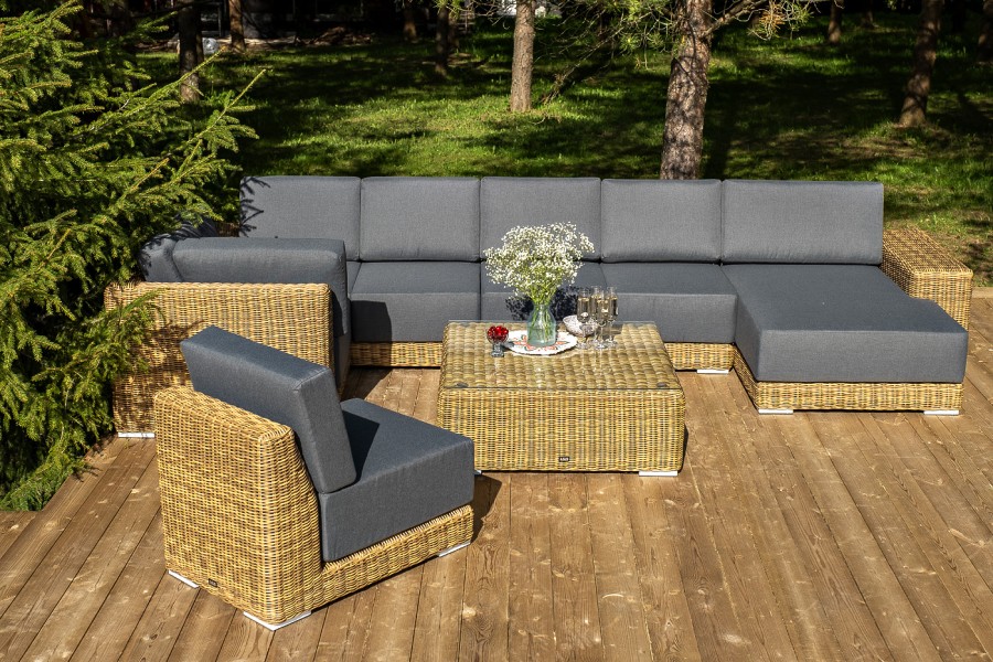 Лаунж-зона трансформирующаяся Капри, соломенный