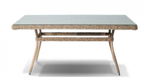 Обеденный стол из искусственного ротанга Латте 160х90см 4sis