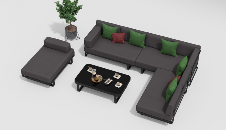 Лаунж зона Hacienda антрацит Gardenini