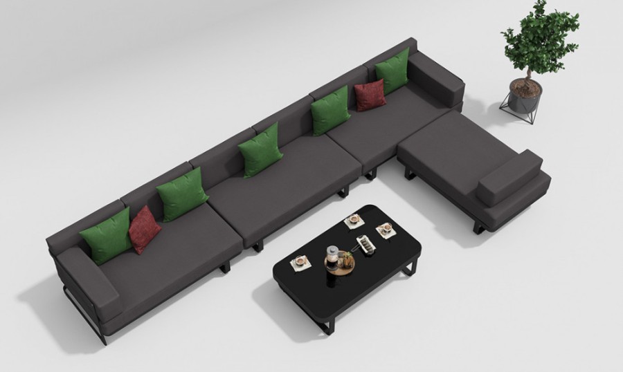 Лаунж зона Hacienda антрацит Gardenini