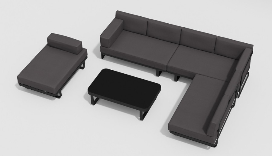 Лаунж зона Hacienda антрацит Gardenini