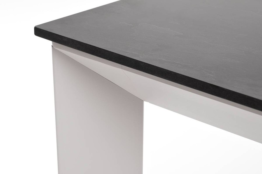 Обеденный стол Венето 90 из HPL серый гранит/белый 4sis